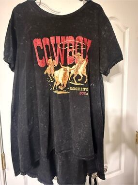 Cowboy Graphic Black Womens Dress - Rustic Ranch Life